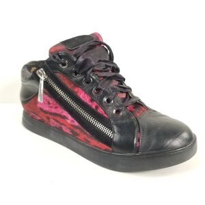 Just Cavalli Women's Designer Leather Satin Sneakers Shoes Size EU-37 / US-7